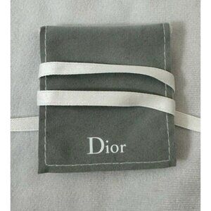 Dior Dust Bag Storage Cover Drawstring Gray 3" x 2.5"
